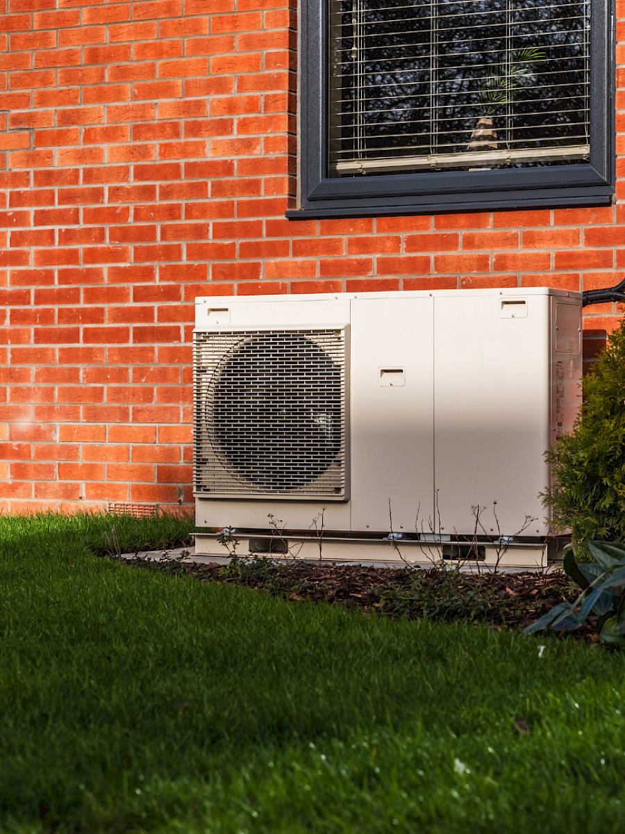 Air source heat pump at Gleeson site