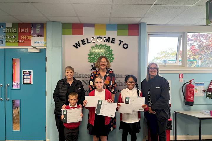 Teachers and students at Misterton Primary School