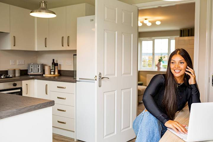 Young woman on the phone