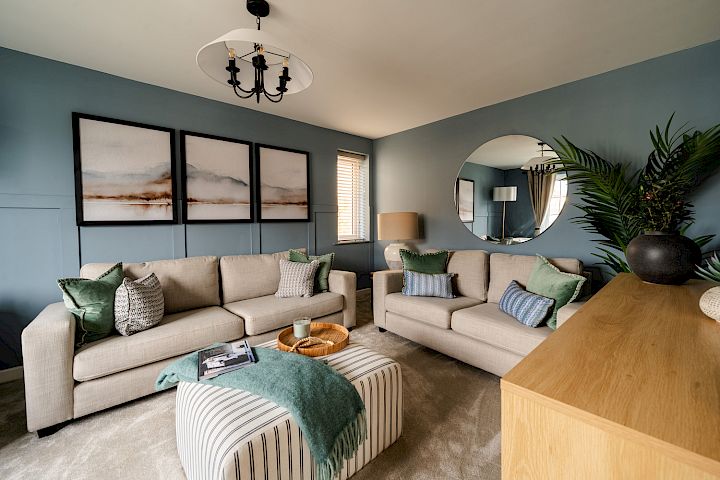 New build home living room