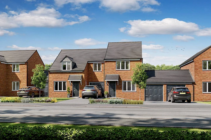Saxon Green streetscene CGI