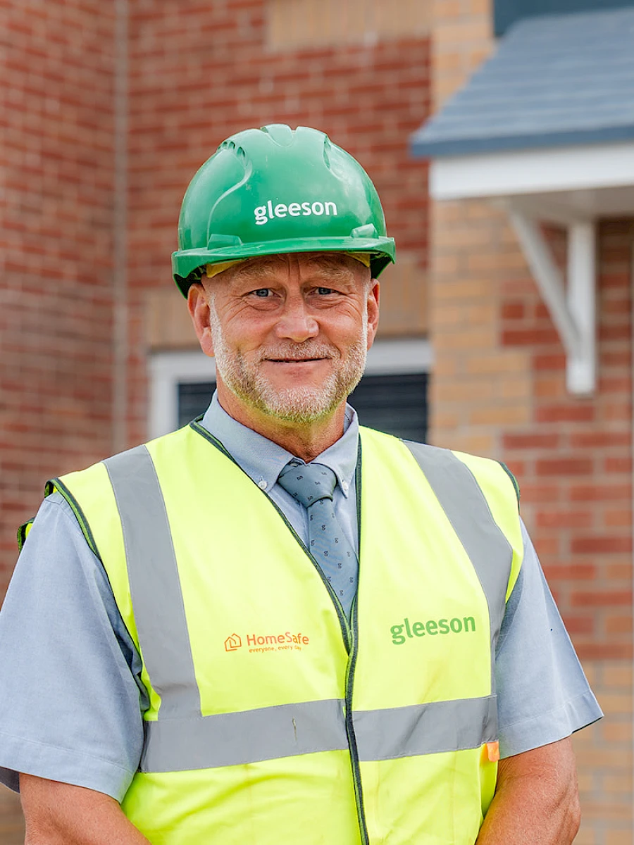 Gleeson Site Manager pictured in front of home