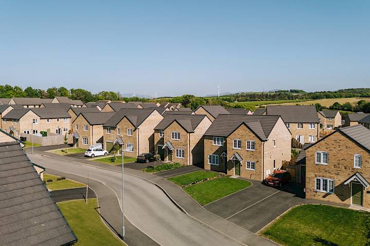 Exterior streetscene of The Rowans in Workington