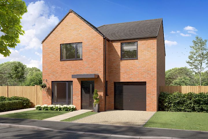 CGI image of a four bedroom detached home